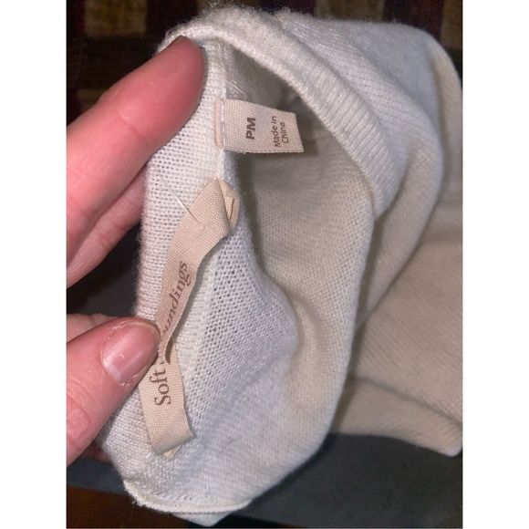 SOFT SURROUNDINGS Pleated Ecru Ivory Reserva Sweater Tunic, Size Medium, MP $90 - Picture 11 of 11